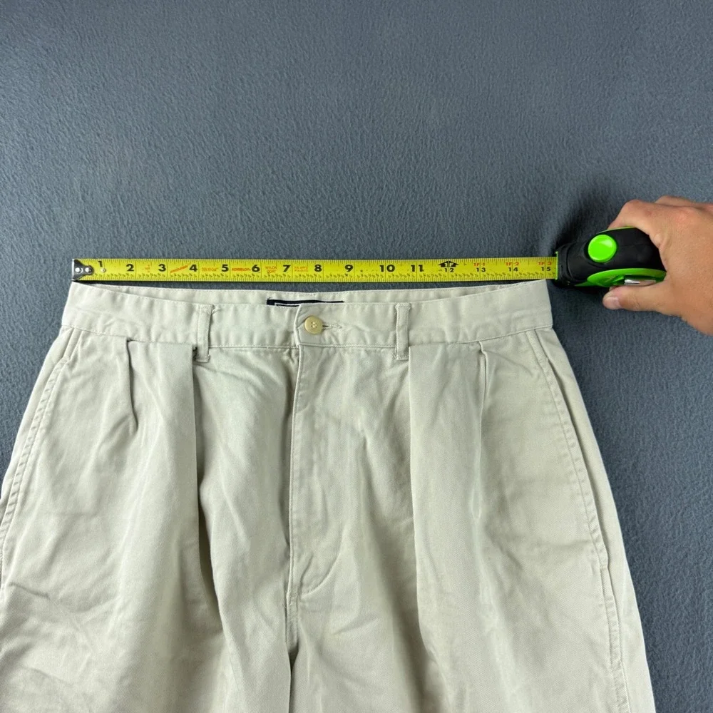 Vintage Polo Ralph Lauren Shorts Men's 31 (Fits 30) Beige Double Pleated 9
